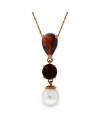 Galaxy Gold 14K Gold Necklace with Garnets & Pearl