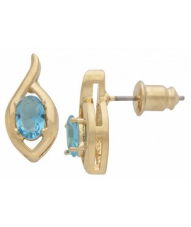 Gold Plated Birthstone Earring March 