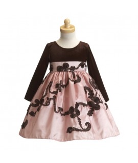 Lito Dress Pink & Brown