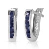 Galaxy Gold 1.3 Carat 14K Solid Yellow Gold Oval Huggie Earrings Sapphire  