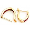 Galaxy Gold 1.3 Carat 14K Solid White Gold Oval Huggie Earrings Ruby	