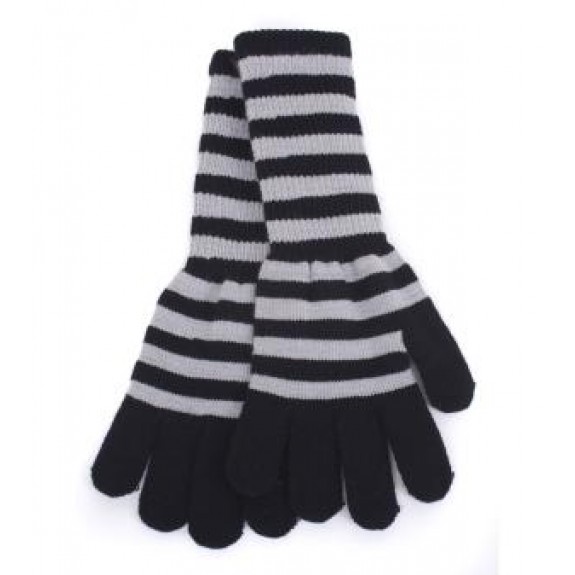 Magid Striped Glove Black/Grey