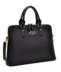 Dasein Slim Briefcase with Removable Shoulder Strap Black