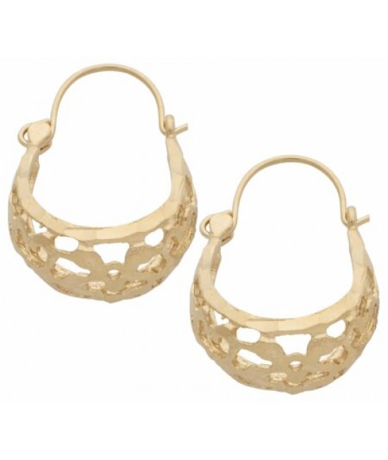 Hoop Earrings Filigree Medium