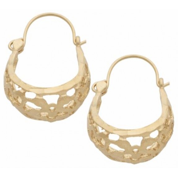 Hoop Earrings Filigree Medium