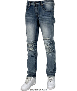 Blind Trust Distressed Slim Fit Jeans