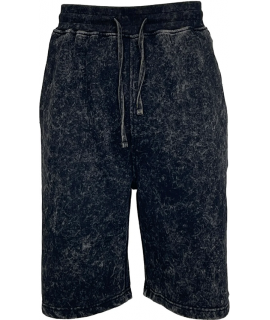Access Acid Wash Fleece Shorts Black