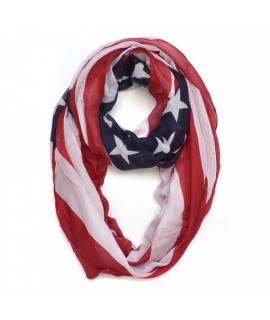 Dasein Free End American Flag Colors Scarf
