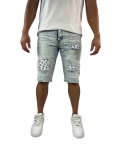 Blind Trust Skull Patch Denim Shorts