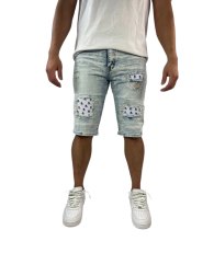 Blind Trust Skull Patch Denim Shorts